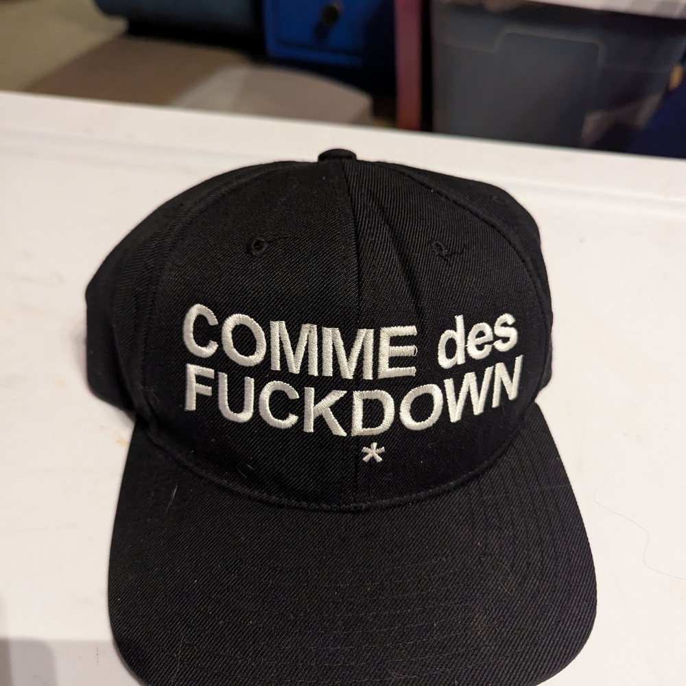 Black Cap with White Text